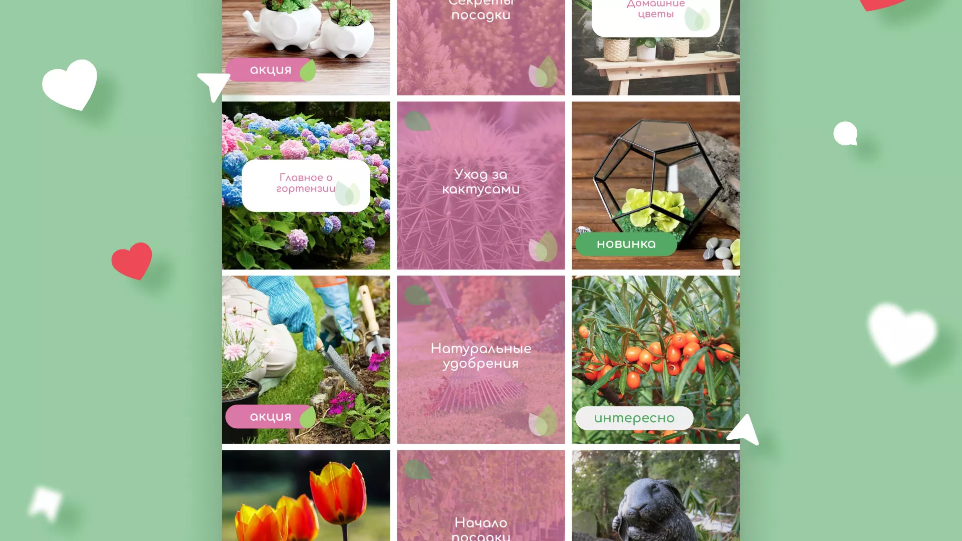 Разработка оформления профиля Instagram для магазина «Floraint» в Кизляре