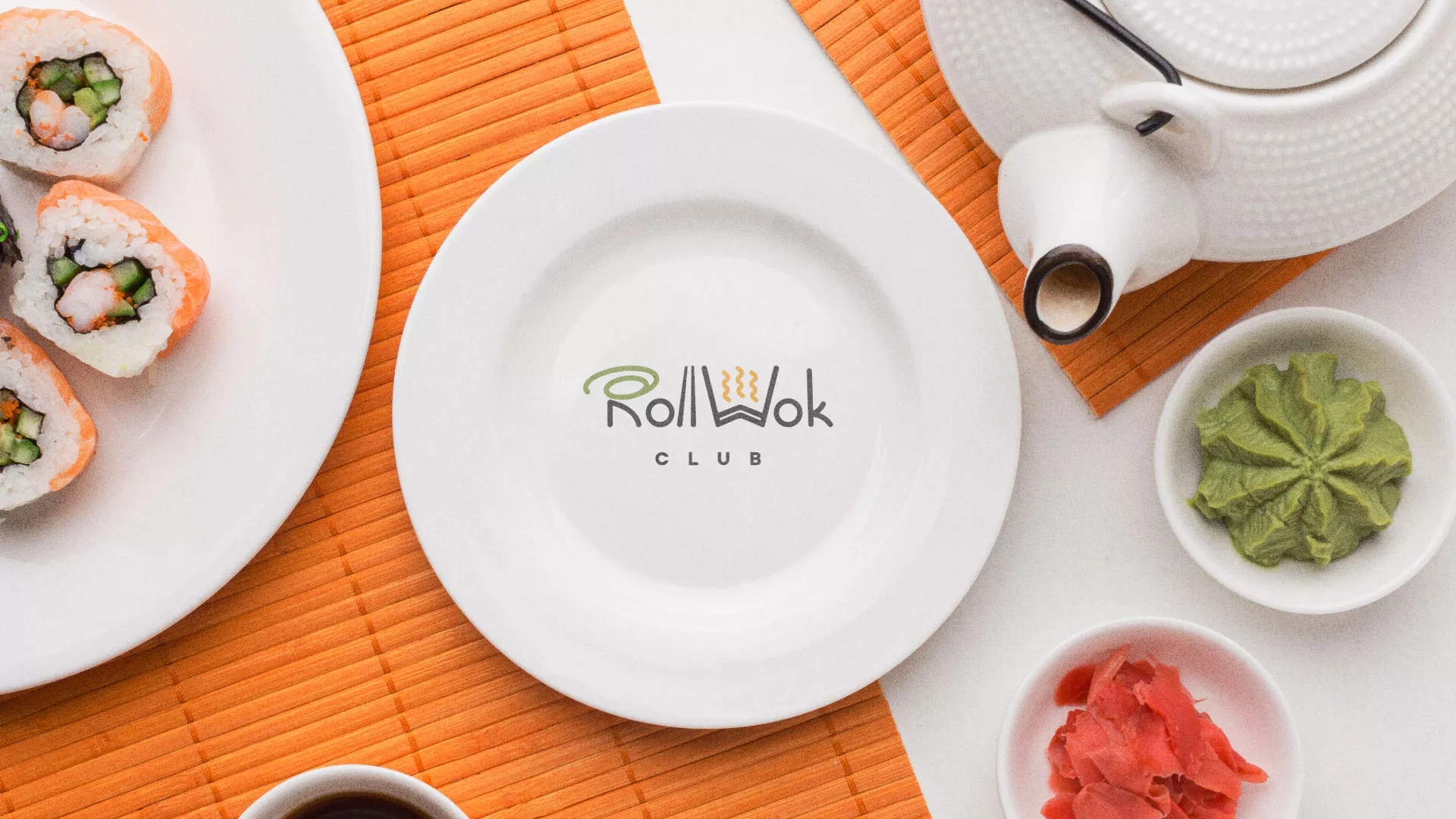 Разработка логотипа и фирменного стиля в Кизляре для суши-бара «Roll Wok Club» Разработка логотипа и фирменного стиля в Кизляре для суши-бара «Roll Wok Club»